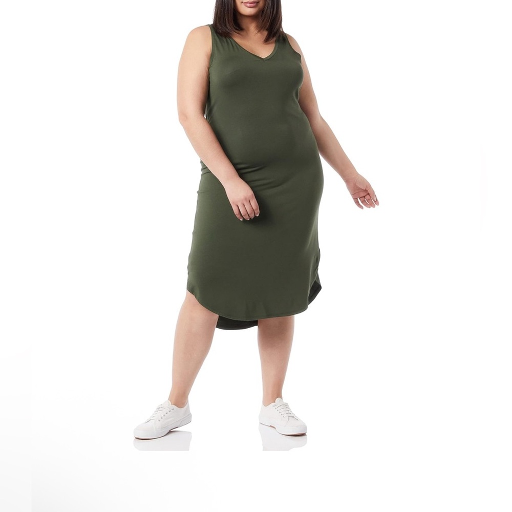 Daily Rituals Green Basic Long Dress Size XXL